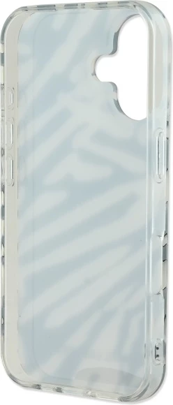 Mbështjellës Karl Lagerfeld IML Zebra Pattern & Cord për iPhone 16, Zi