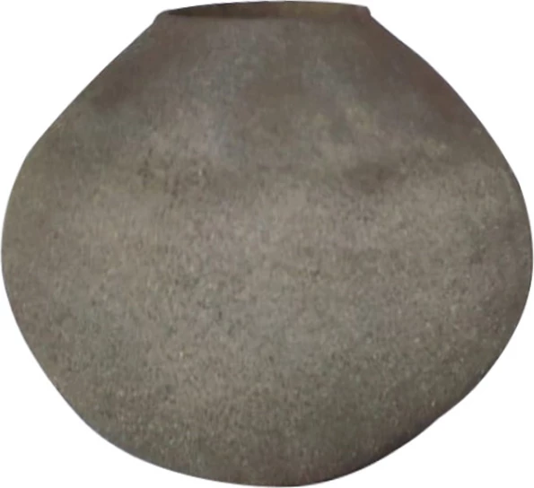 Vazo ASENA, qelq, bezhë, 18x18x17 cm