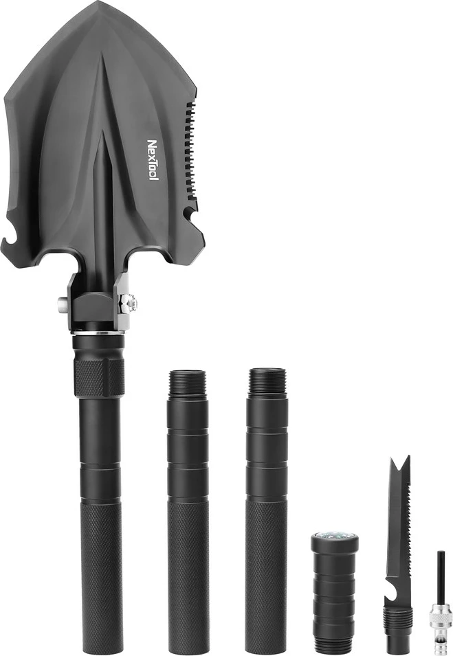 Lopatë shumëfunksionale NexTool NE20206 me dorezë alumini, e zezë
