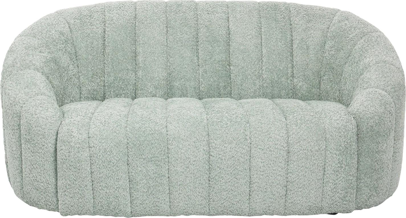 Divan 2-vendësh MOBY FH9595.05, ngjyrë fistik, pëlhurë boucle, 148x83x66H cm