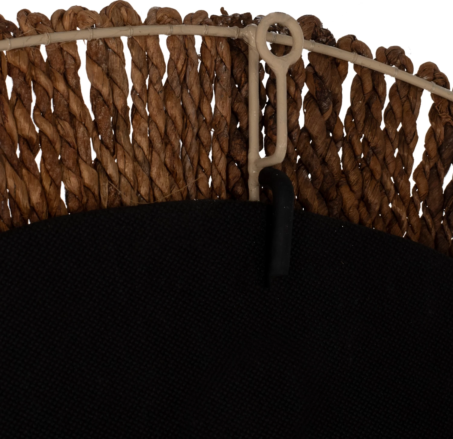 Pasqyrë rrethore me kornizë prej fibrash abaca, ngjyrë natyrale, 70x4x90H cm, FH7804