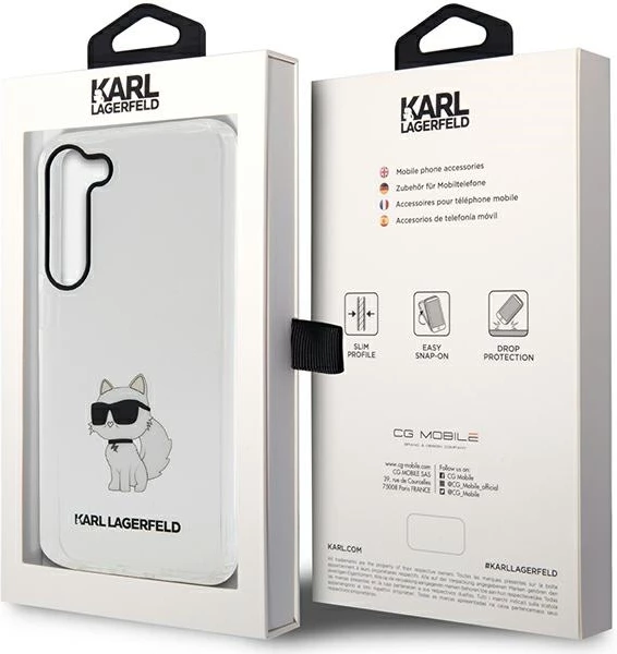 Mbështjellës Karl Lagerfeld Choupette për Samsung Galaxy S23+, transparent