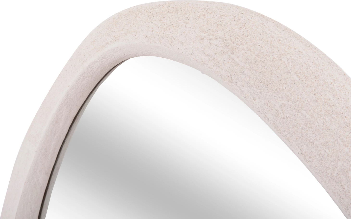 Pasqyrë muri ovale, seria SANTORINI, MDF, ngjyrë off-white, FH4514, 48x3.2x60 cm