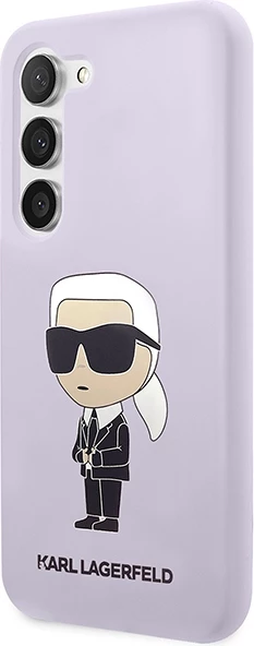 Mbështjellës Karl Lagerfeld KLHCS23MSNIKBCU për Samsung Galaxy S23+, silikon, vjollcë