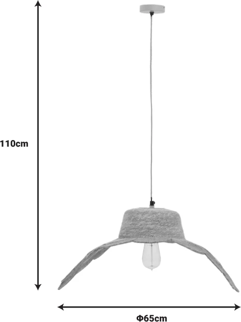 Llambë tavani Jarua Inart E27 natyrale Φ65x110cm