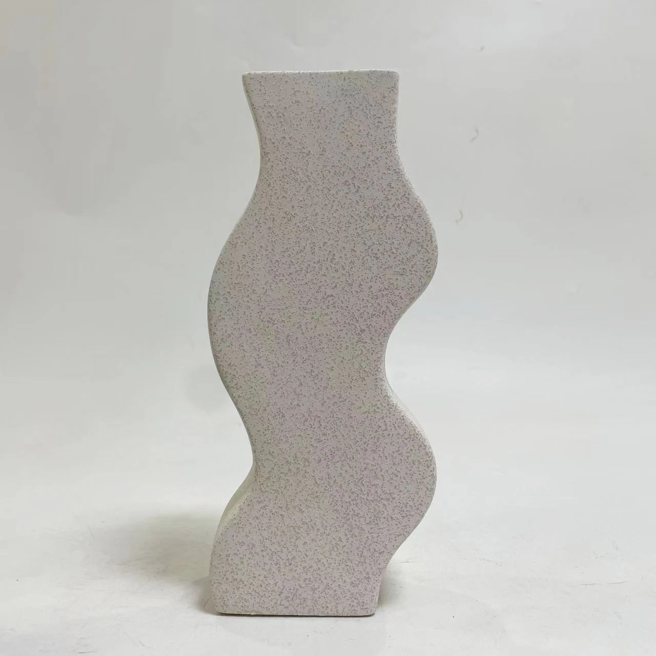 Dekor tavoline qeramike 'SEBOR' FH4589.01, ngjyrë e bardhë me kristalizim, 13x6x30 cm