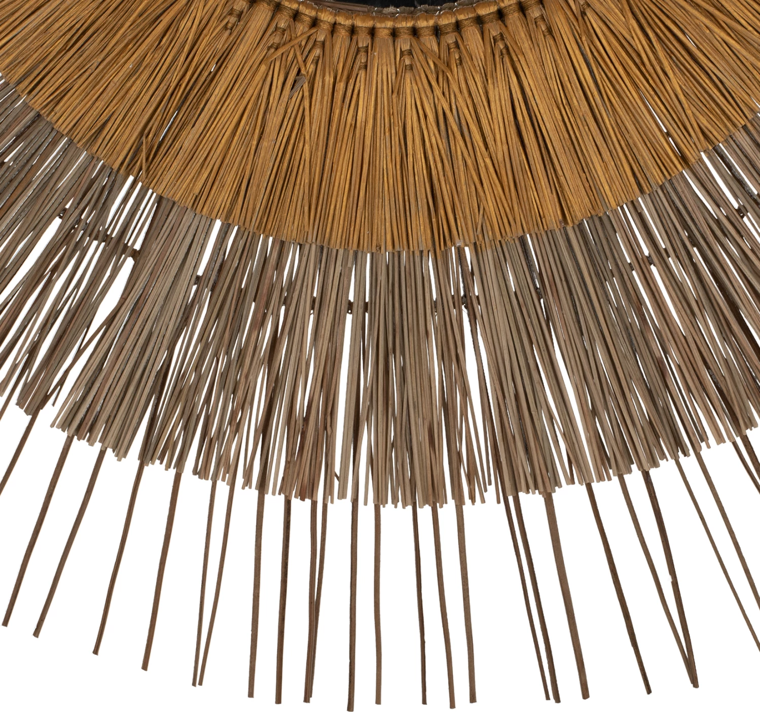 Pasqyrë me kornizë bari Mendong, ngjyrë natyrale-ari, Φ105 cm, FH7798