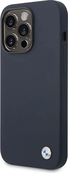 Mbështjellës BMW BMHMP14XSILNA për iPhone 14 Pro Max 6.7", silikon, MagSafe, navy blue