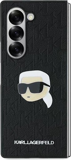 Mbështjellës Karl Lagerfeld Saffiano Monogram Head Pin për Samsung Galaxy Z Fold 6, i zi