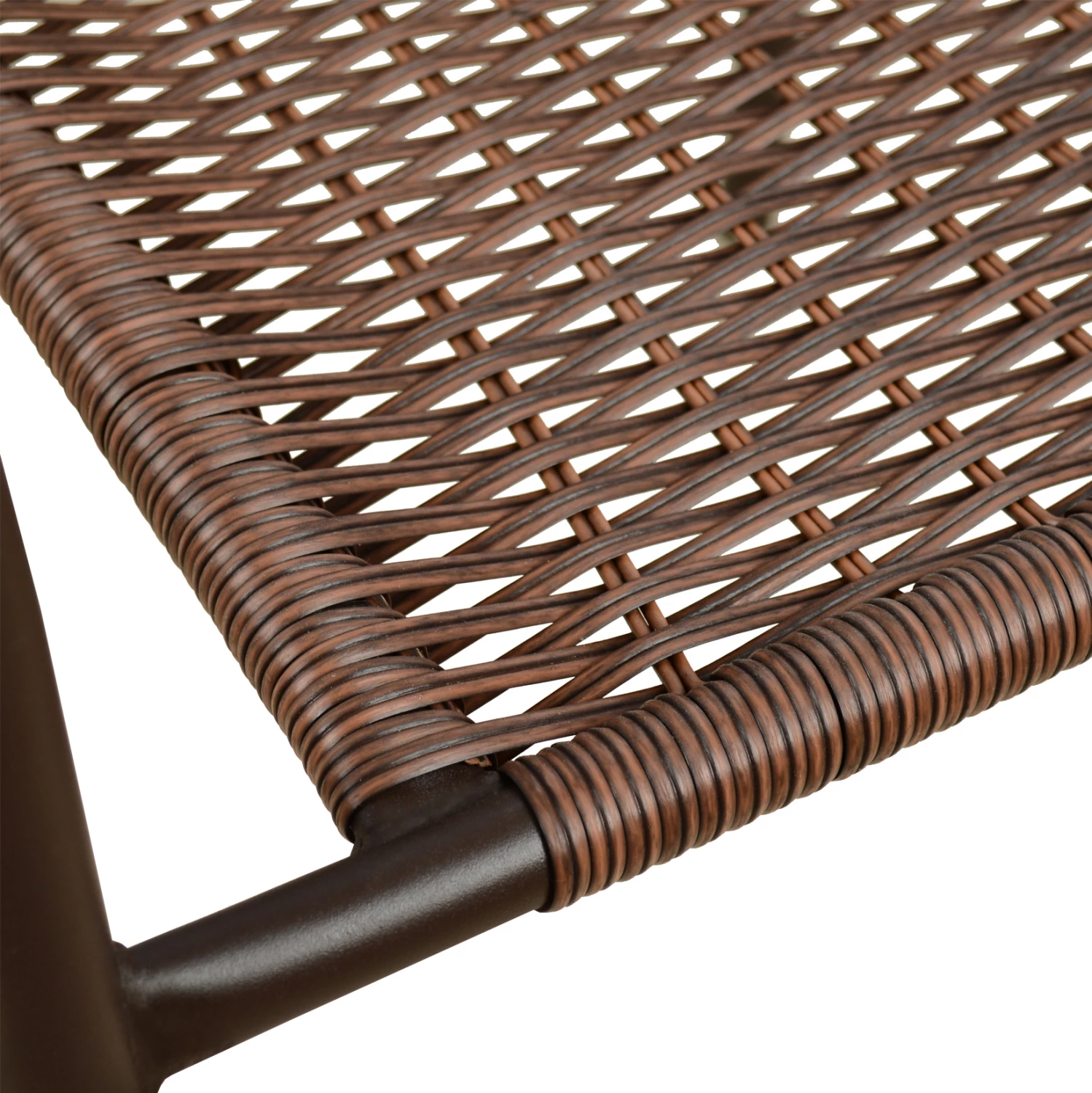 Karrige për jashtë Camel, ngjyrë kafe metalike me thurje, FH5015.02, 48x48-53x72 cm