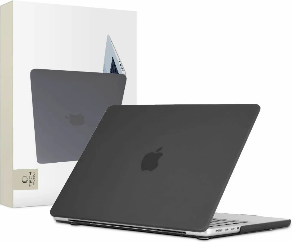 Mbështjellës Tech-Protect SmartShell për MacBook Pro 14" (M1/M2/M3), i zi mat