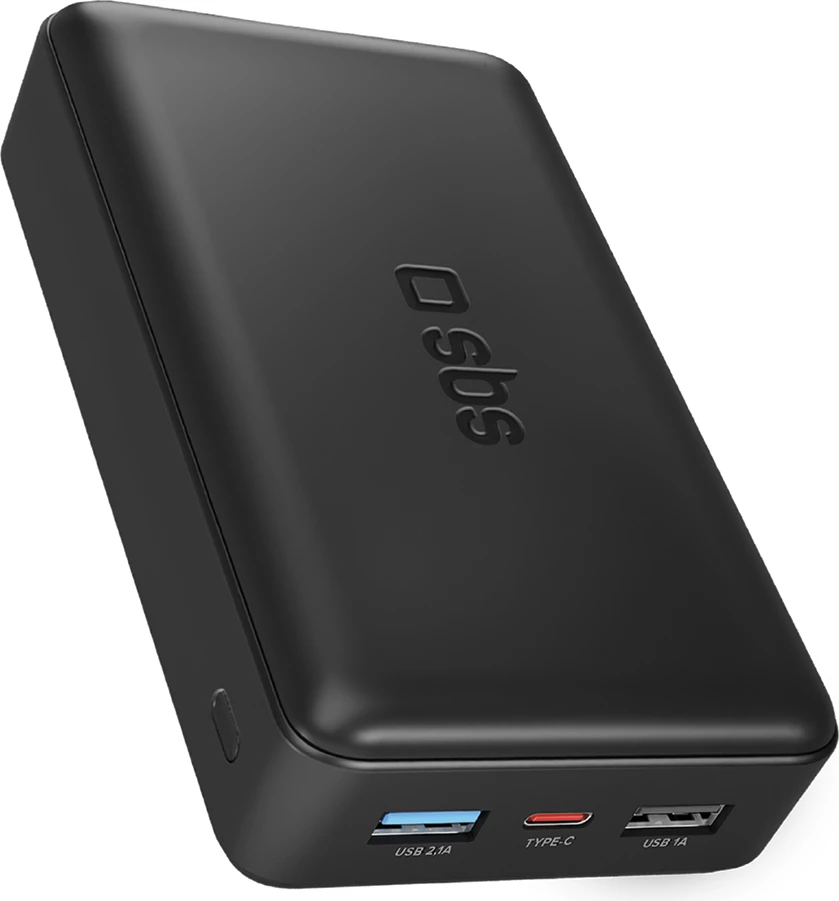 Power bank SBS 20,000 mAh, 2 USB, e zezë