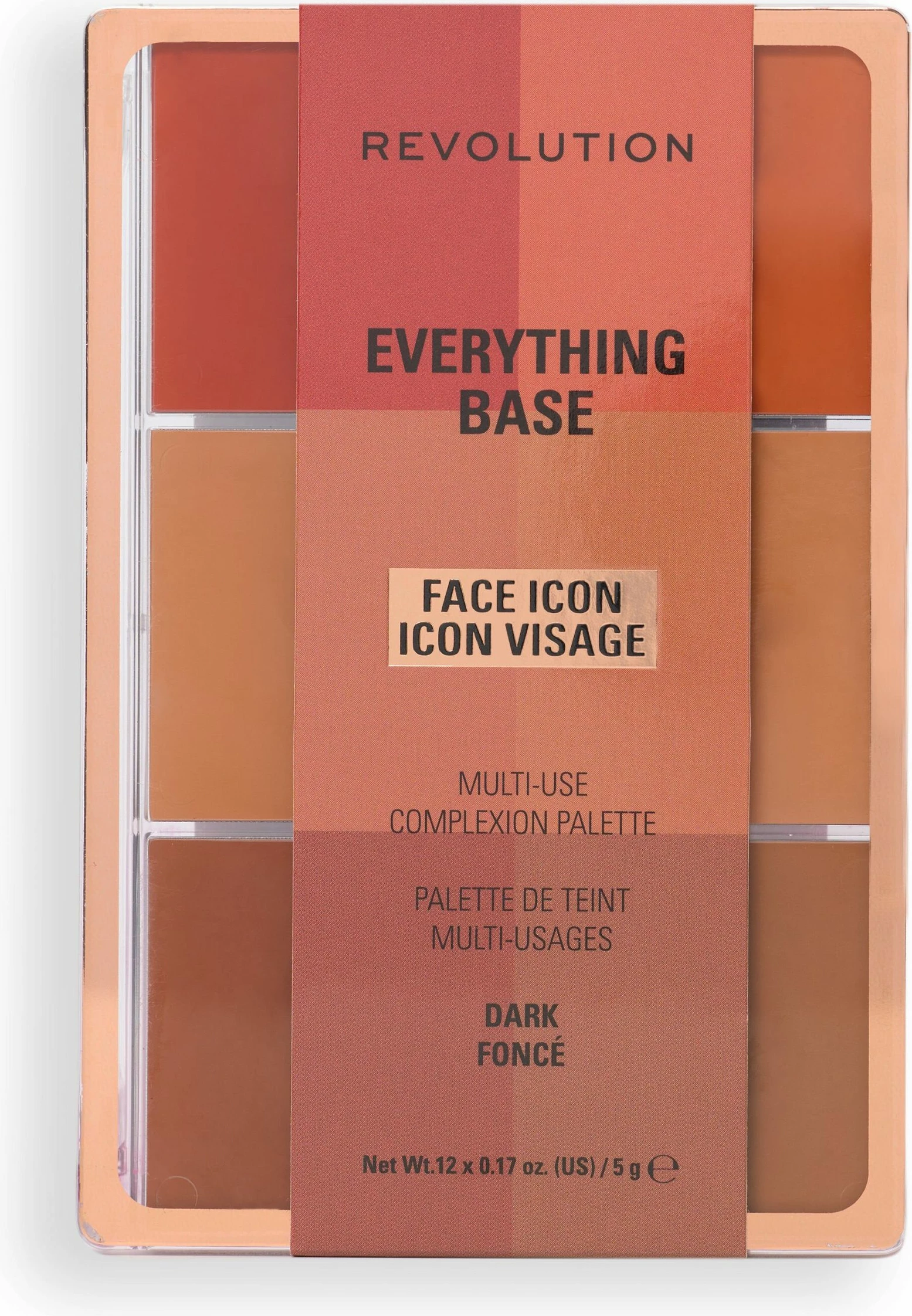 Revolution Everything Base Face Icon Complexion Palette Dark