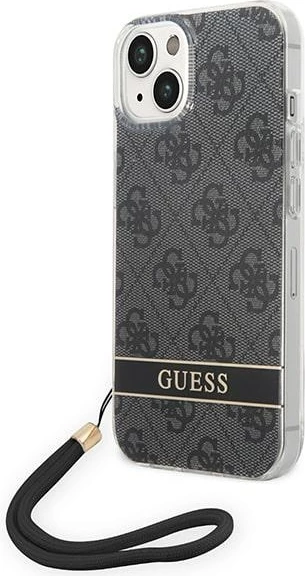 Mbështjellës Guess GUOHCP14MH4STK për iPhone 14 Plus 6.7", 4G Print Strap, i zi