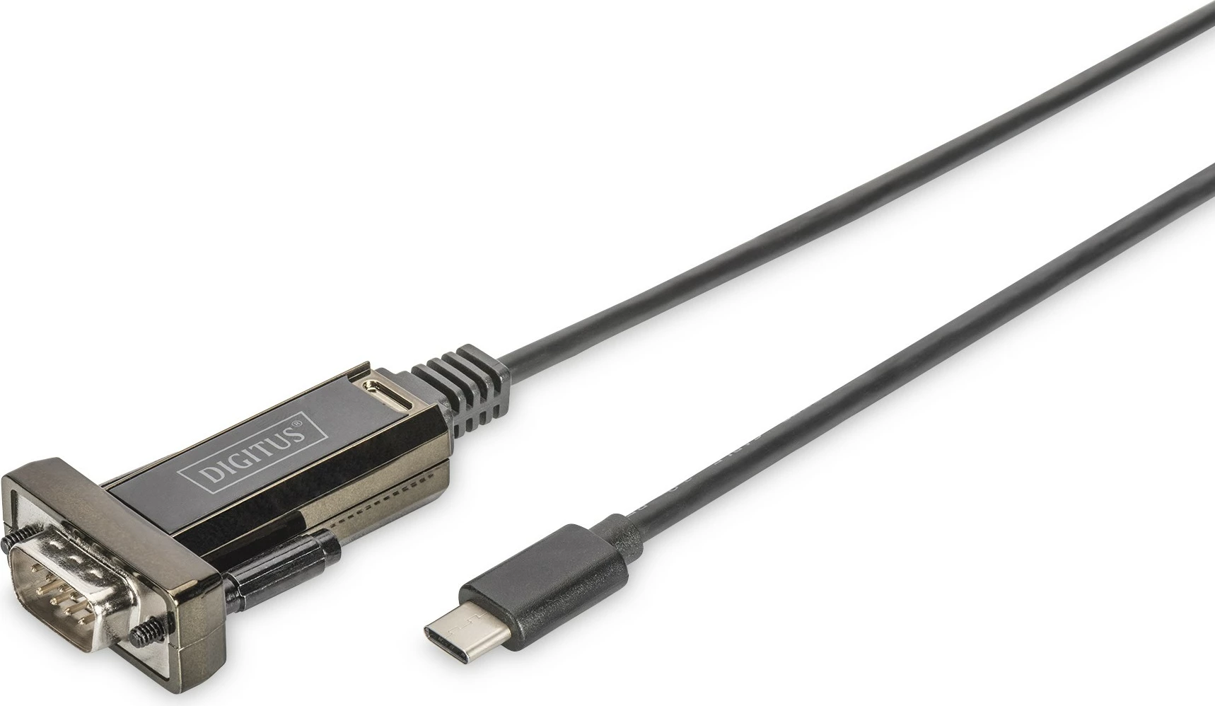 Adapter USB Type-C Digitus, 1 m, DB-9, Ngjyrë e zezë