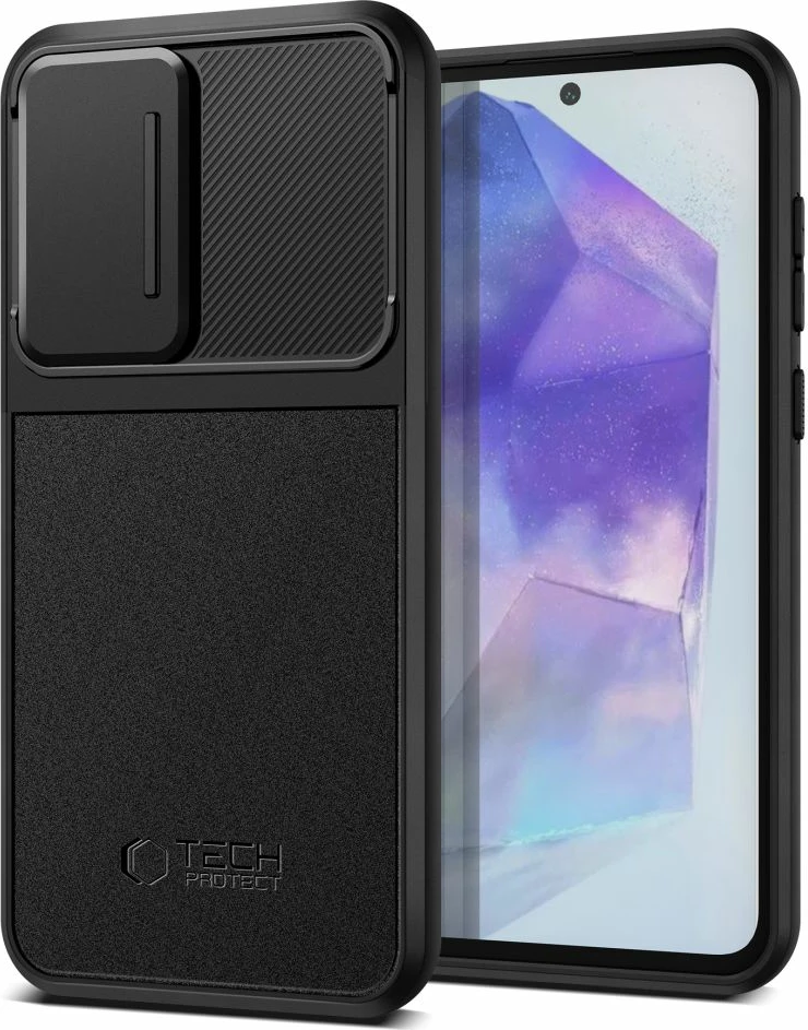 Mbështjellës Tech-Protect Velar Cam+ për Samsung Galaxy A55 5G, i zi