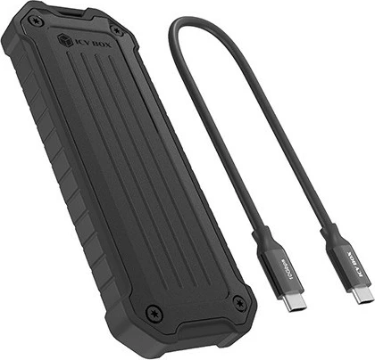 Kuti e jashtme për SSD M.2, Icy Box IB-1827MCP-C31, NVMe/SATA, USB 3.2 Gen 2 10 Gbit/s, M-Key & B+M-Key, madhësi 2230–2280, e zezë