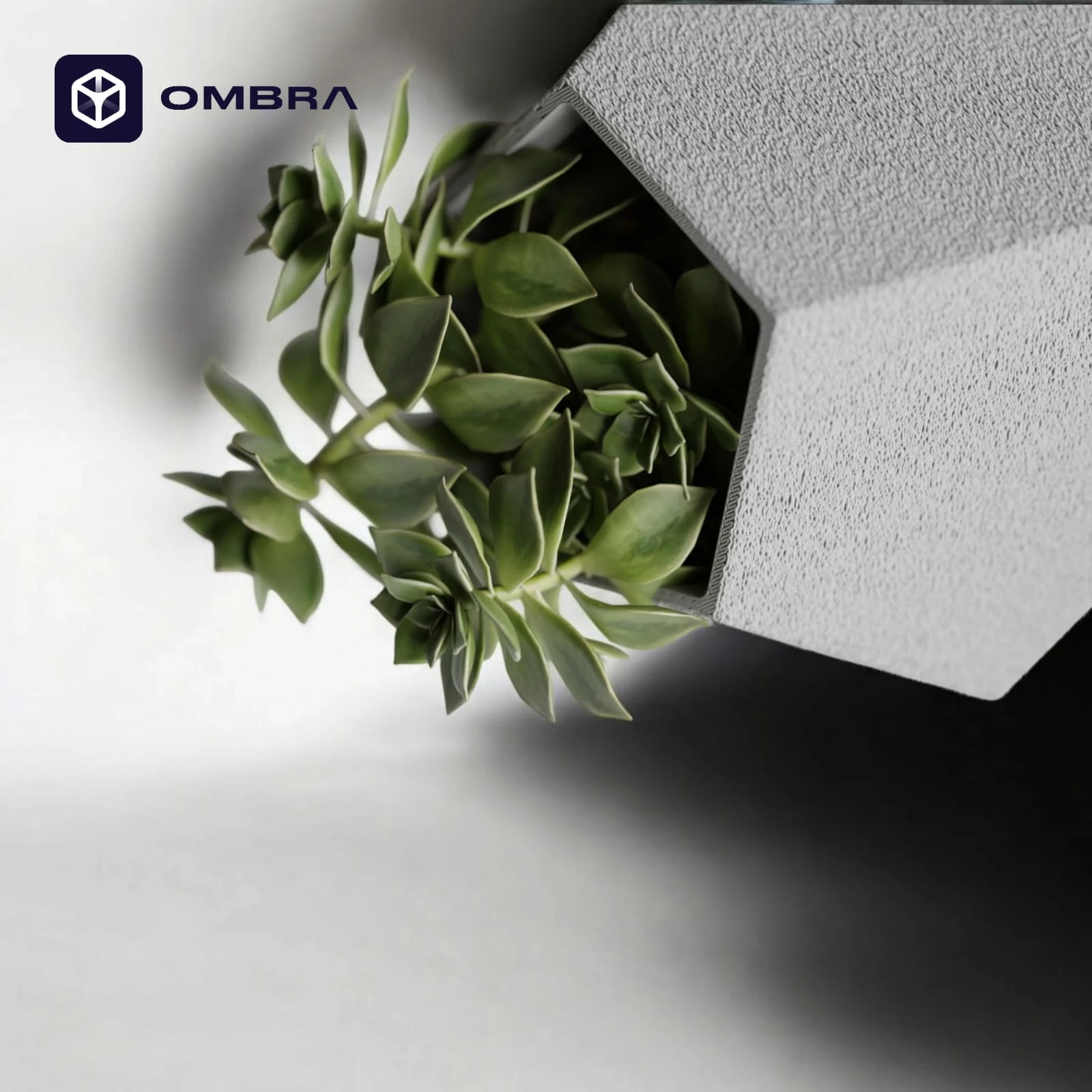 Set me 3 Vazo - Plant Pot GeoTrio (Ngjyrë kafe, hiri, gjelbërt "marble")