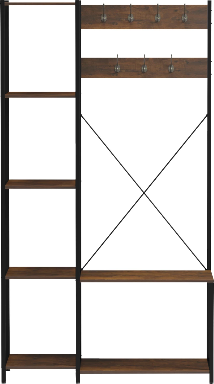 Mobilje hyrëse, gardërobë e hapur ARANJA FH18083 metal-melaminë 100x46x180Hcm