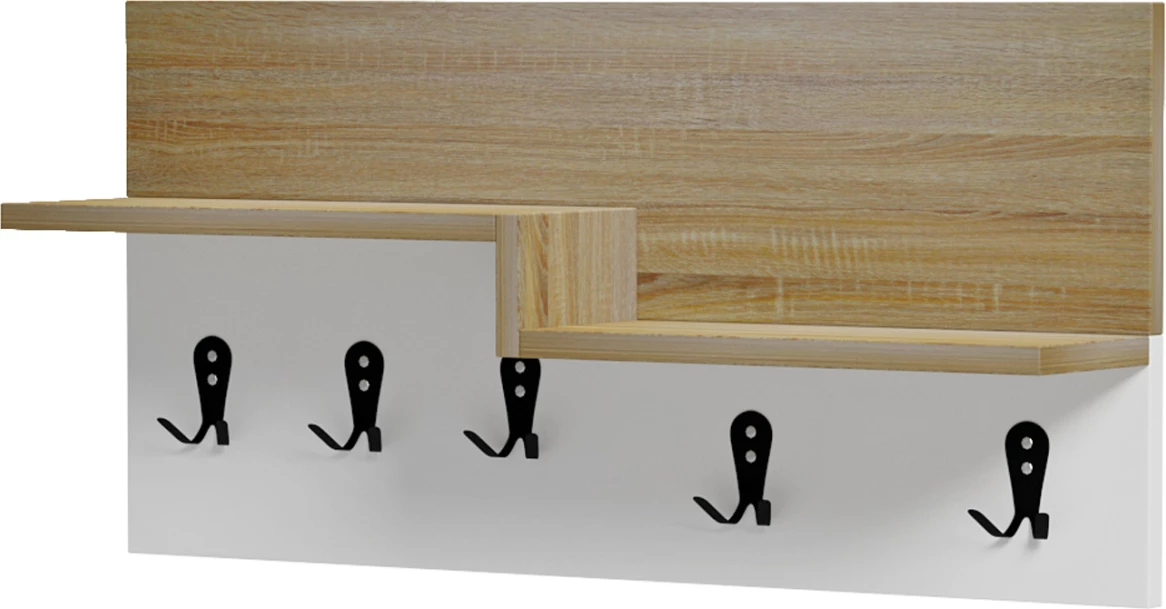 Varëse hyrëse me raft NYDA FH18079.01 melaminë, Sonama-bardhë, 65x13.2x31H cm