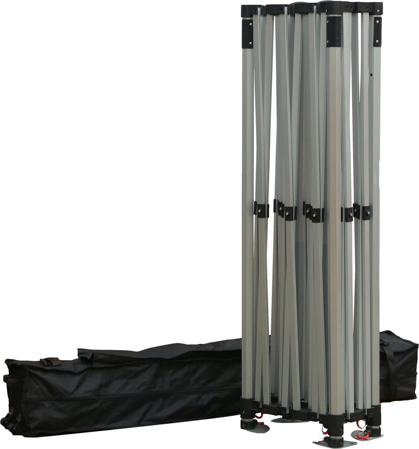 Gazebo i fortë me mure anësore, CRESSEN FH21098, i palosshëm, kornizë alumini, ngjyrë argjendi, e bardhë, 3x4,5x3,4Hm