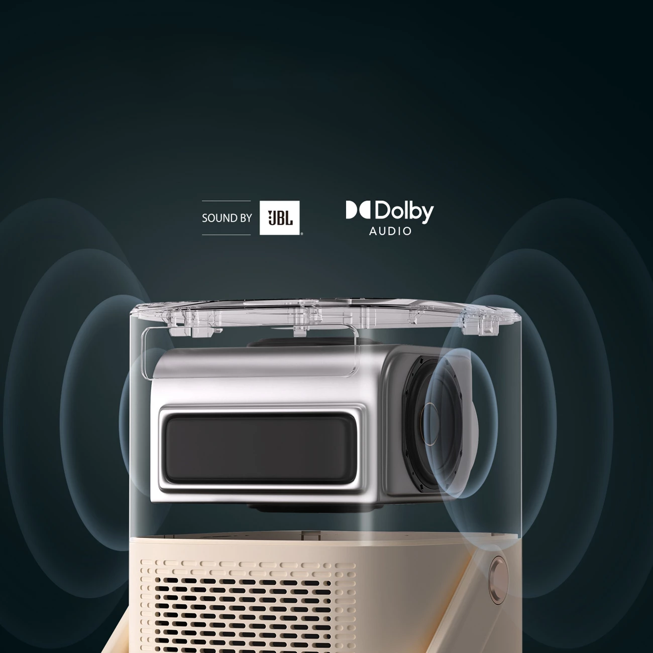 Projektor multimedia Yaber T2 Plus, Full HD 1080p, JBL Speakers, Google TV dongle, Bezhe