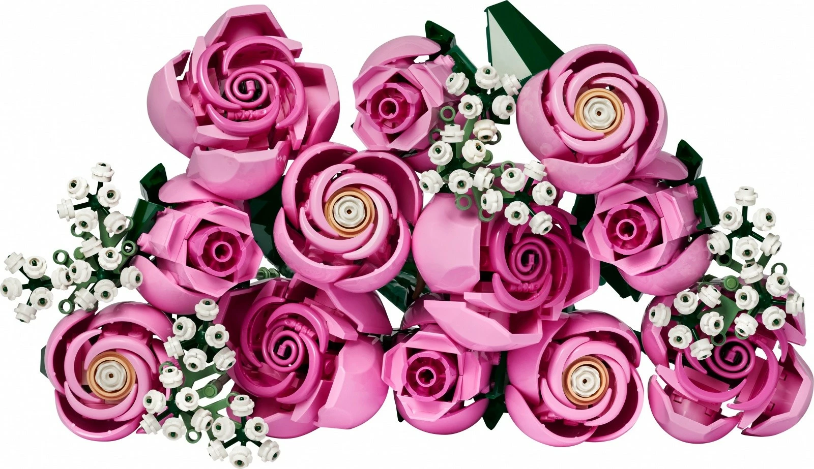 Set ndërtimi, LEGO, Botanicals 10374 Bouquet of Pink Roses, 789 pjesë, për të rritur 18+, rozë