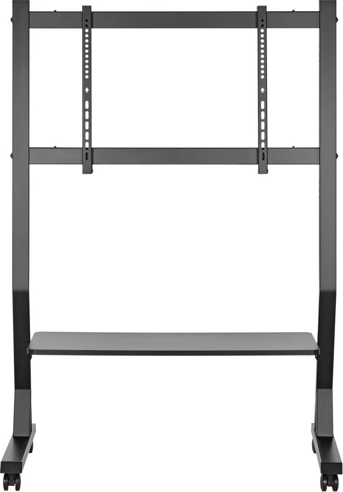 Qëndrim mobil për TV Techly 366983, për ekrane 45-90 inç, 60kg, me rafte, i zi