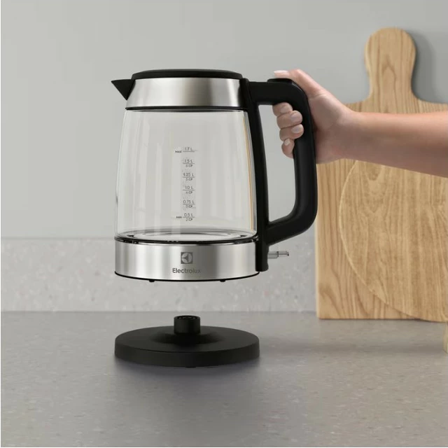 çajnik elektrik, Electrolux, Create 4 E4GK1-4GB, 1.7 L, 2200 W, e zezë/çelik/transparente