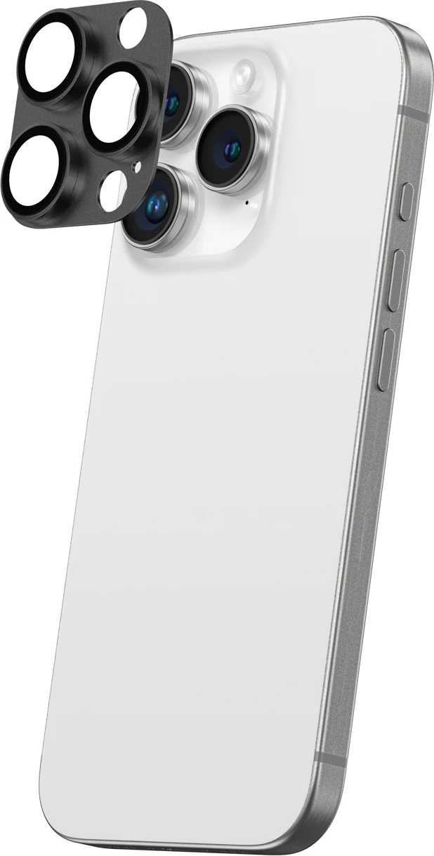 Mbrojtës lente kamere AmazingThing për iPhone 16 Pro / 16 Pro Max, aliazh aeronautik, xham i temperuar, Zi