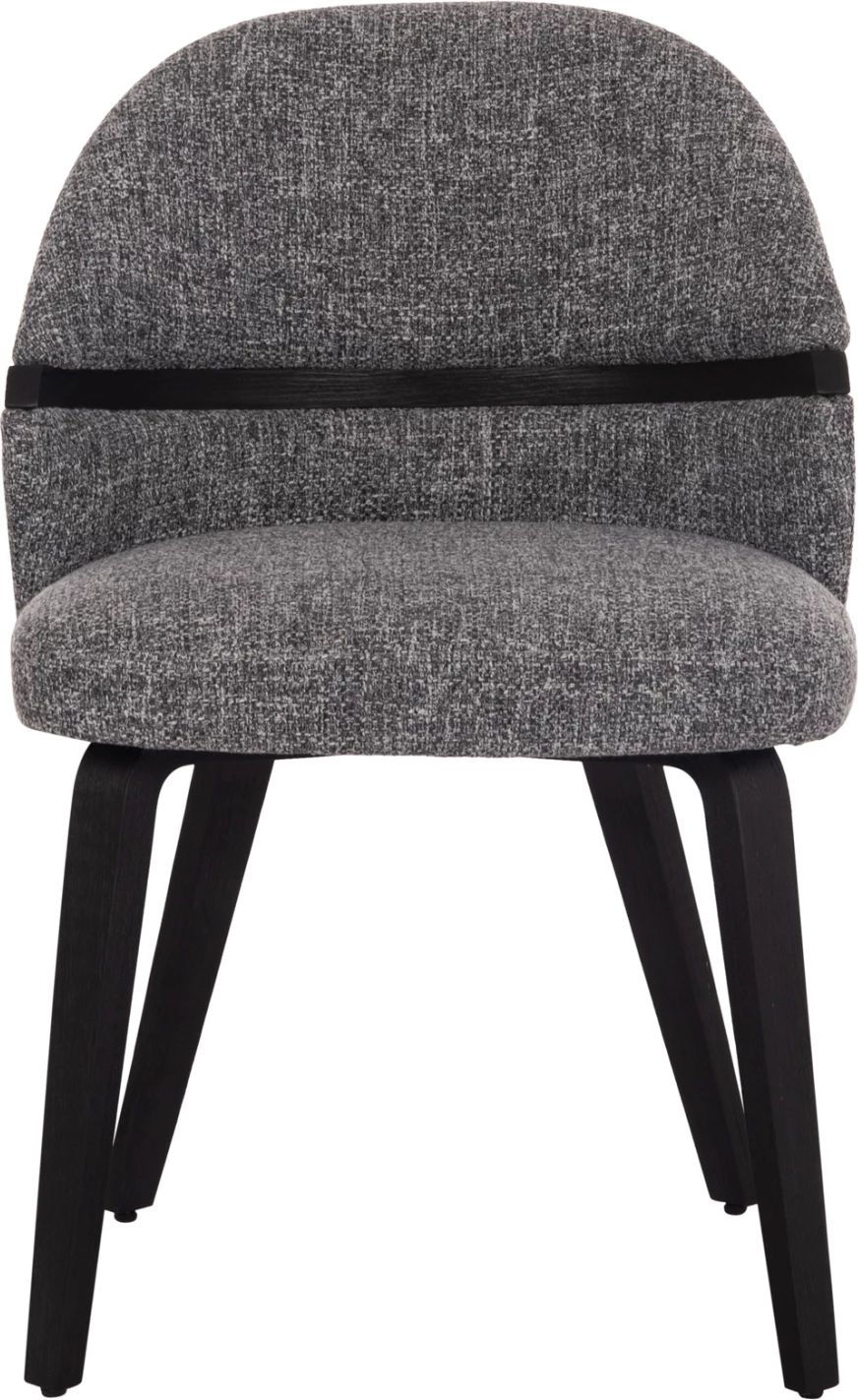 Karrige ngrënieje DEKKER, dru i zi, stof gri, FH18249.02, 50x60x80cm