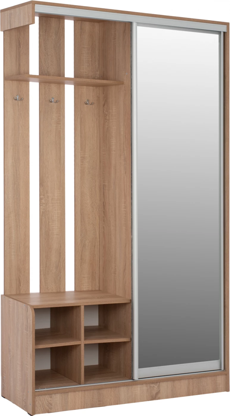 Mobilje hyrëse me dollap rrëshqitës dhe pasqyrë, sonama, FH2424, 120x45x210 cm