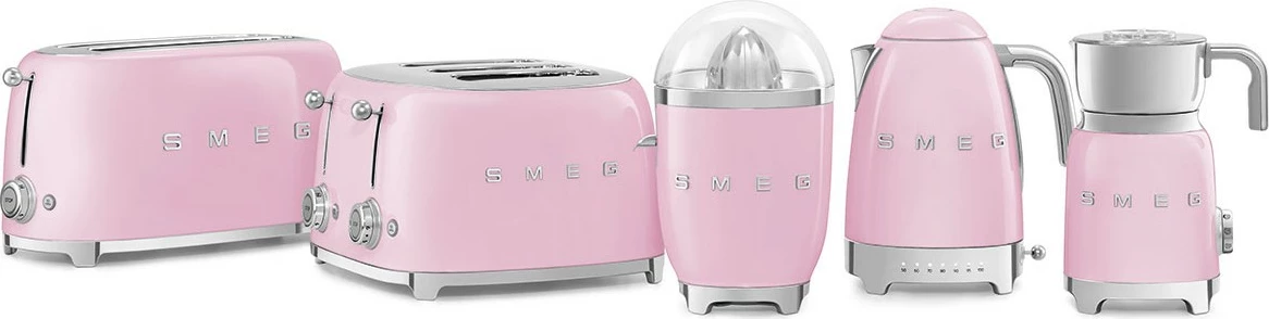 Tostier SMEG 50's Style, 4 feta, rozë