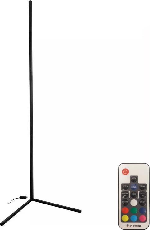 Dritë dyshemeje Nanek, LED, metal i zi, 30x30x120cm