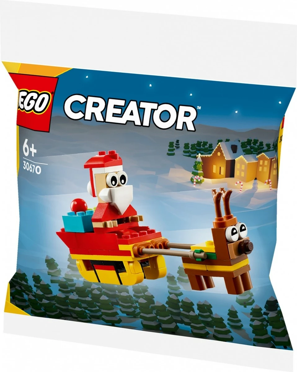 Set lodrash LEGO Creator 30670 Santa's Sleigh Ride, 73 pjesë, plastikë