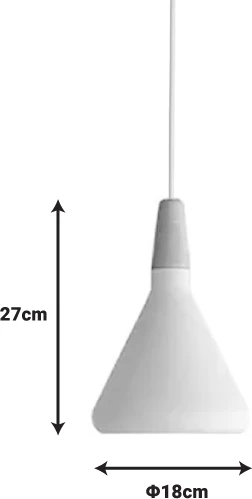 Llambë tavani Jedren metalike e bardhë D18x27cm