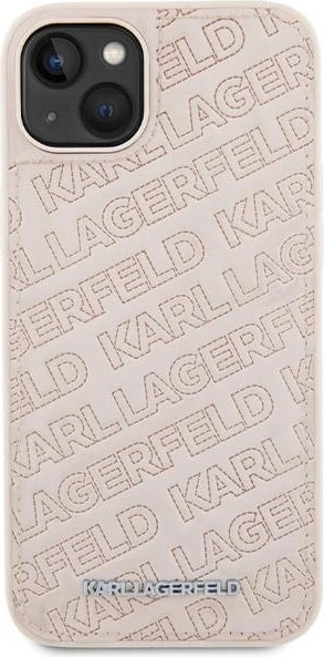 Mbështjellës Karl Lagerfeld Quilted K Pattern për iPhone 15 Plus / 14 Plus, Rozë