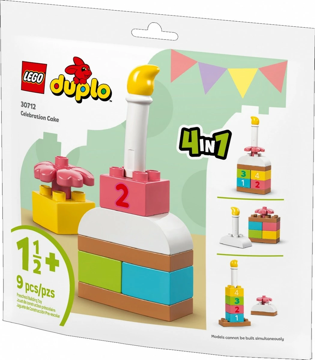 set blloqe ndërtimi, LEGO DUPLO 30712 Celebration Cake, 9 pjesë, 18m+, set i vogël