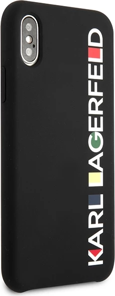 Mbështjellës Karl Lagerfeld Glossy Bauhaus Logo për iPhone X/XS, i zi