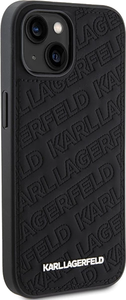 Mbështjellës Karl Lagerfeld Quilted K Pattern për iPhone 15, i zi