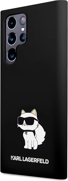 Mbështjellës Karl Lagerfeld Silicone Choupette për Samsung Galaxy S24 Ultra, i zi