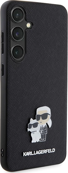 Mbështjellës Karl Lagerfeld Saffiano Karl&Choupette Pin për Samsung Galaxy S24, i zi