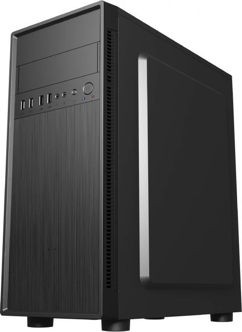 Kasë kompjuteri Gembird Fornax 160, Midi Tower, ATX/Micro ATX/Mini ITX/UATX, 2xUSB 3.1, 2xUSB 2.0, e zezë