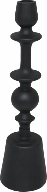 Mbajtës qirinjsh ARTIOM, alumin i zi, 9x9x34cm