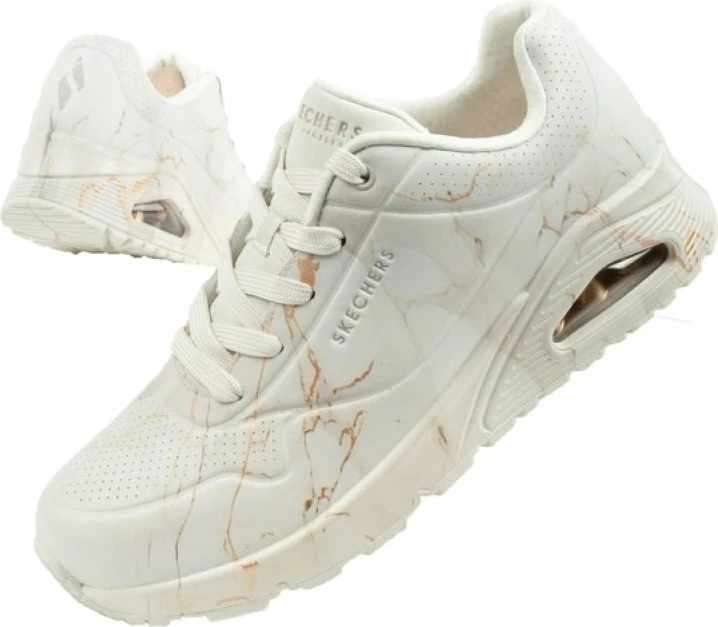 Atlete femra Skechers, të kremta