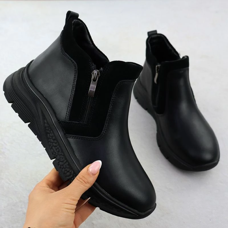 Çizme lëkure për femra Filippo 7292, të zeza