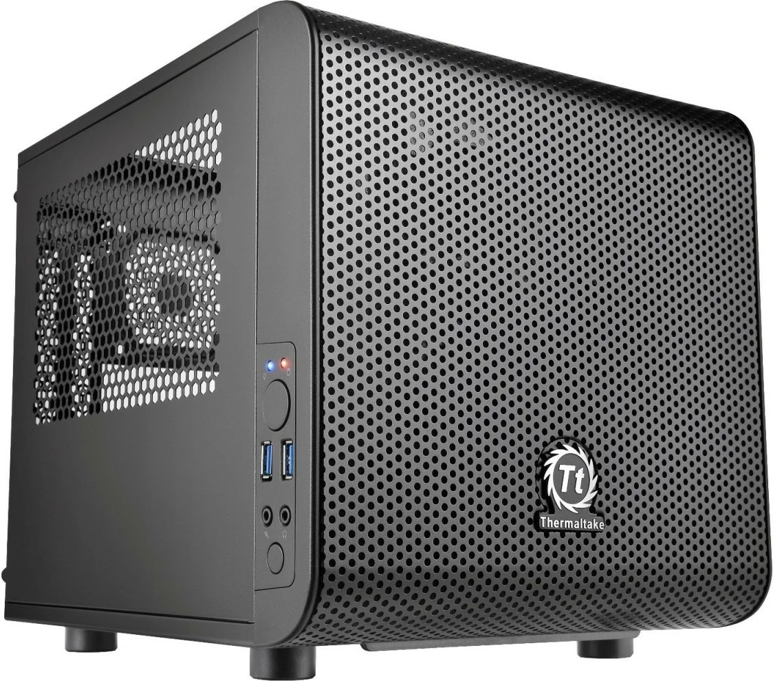 Kasë Thermaltake Core V1 Mini ITX, dritare anësore, e zezë