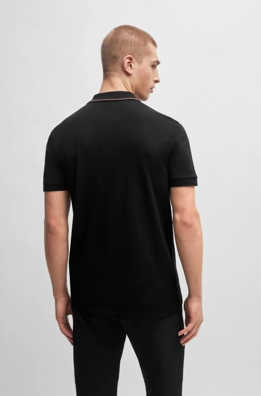 Maicë polo Boss për meshkuj, e zezë