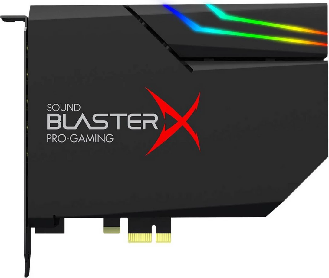 Kartë zëri, Creative, Sound BlasterX AE-5 Plus 70SB174000003, 32-bit 384 kHz, 7.1, PCIe, RGB, e zezë