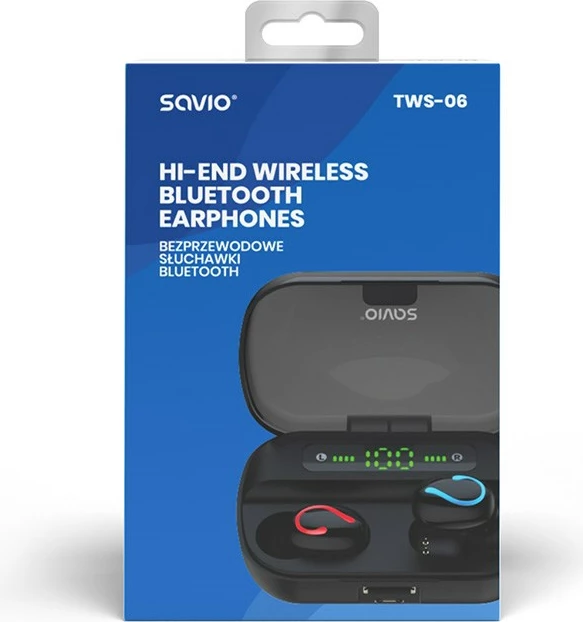 Kufje me bluetooth Savio TWS-06, e zezë